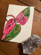Pink Princess Philodendron watercolor PRINT 5x7